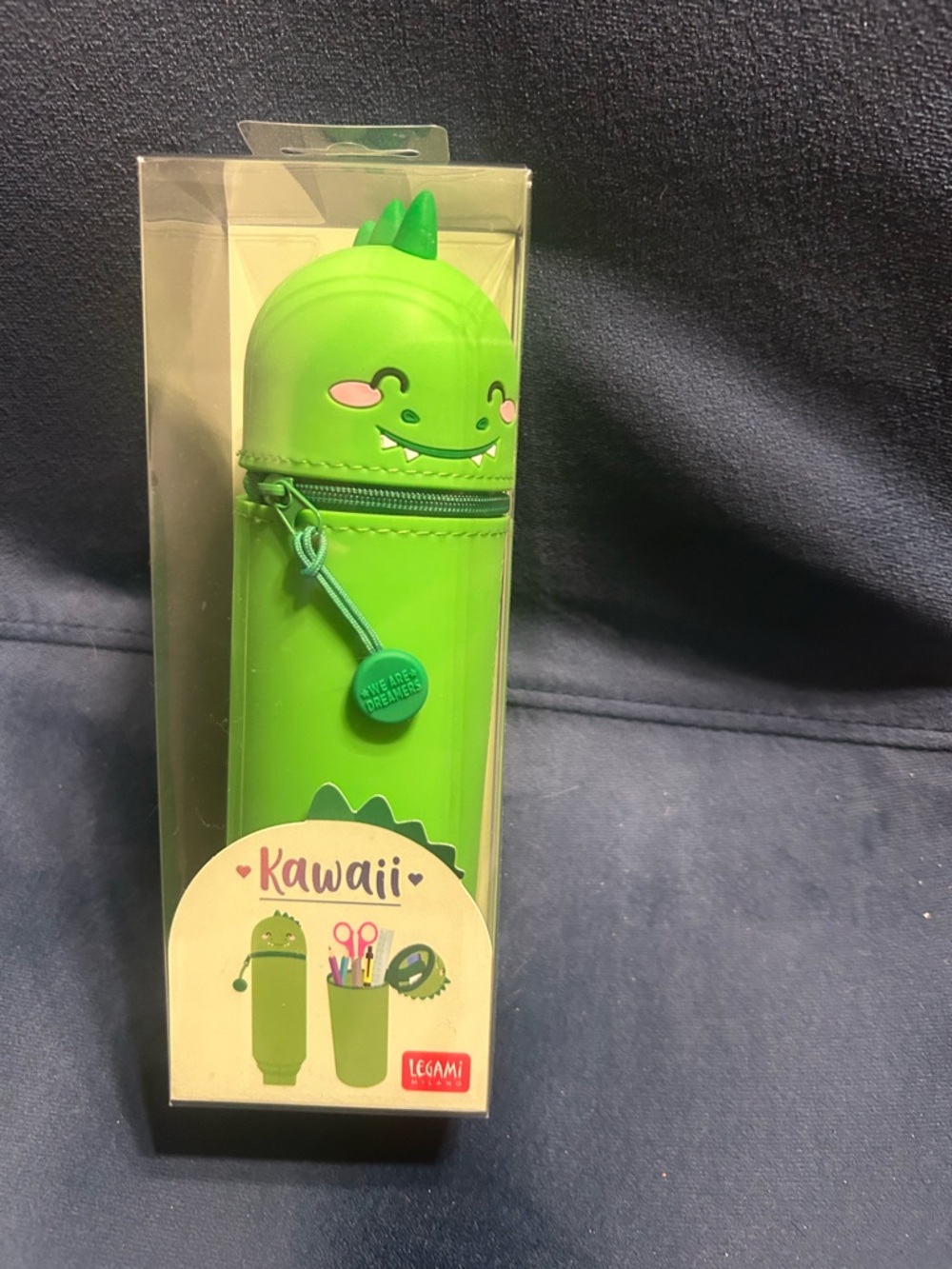 Kawaii Green Dinosaur Pencil Case by